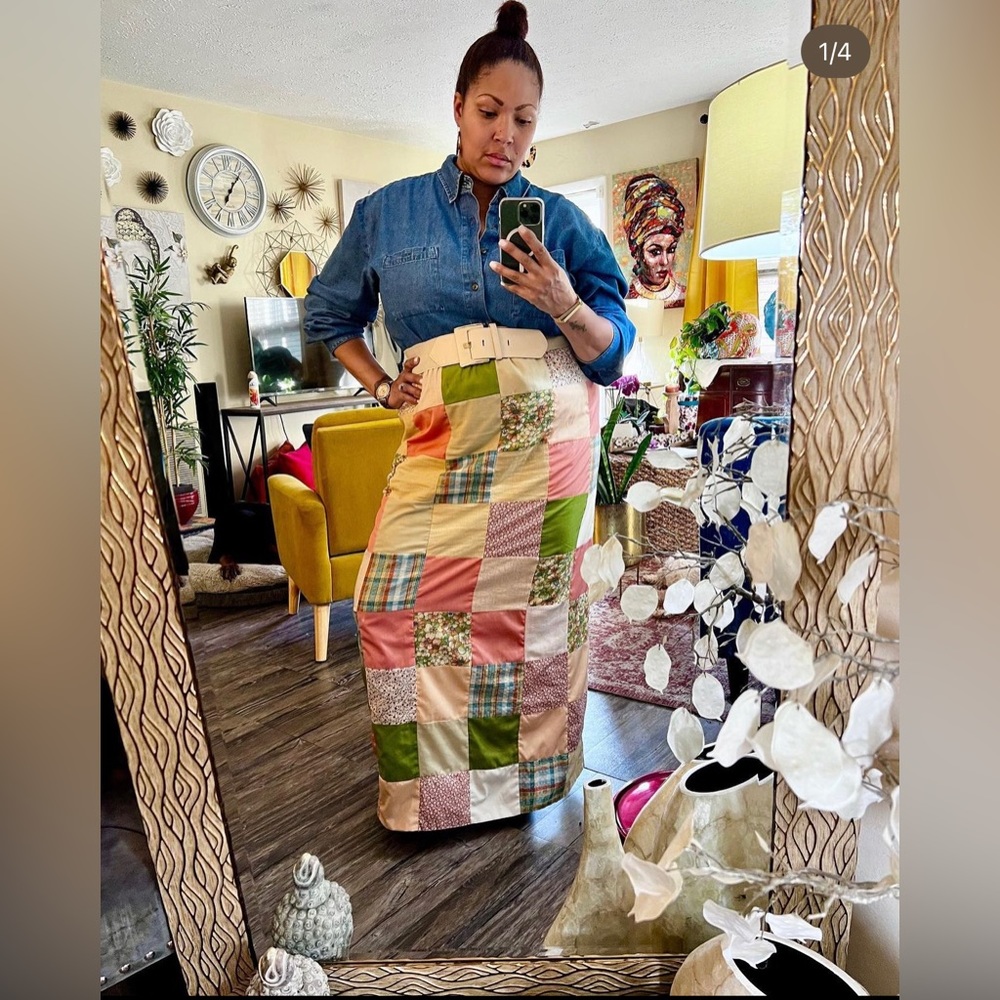 Handmade Patchwork Quilt Skirt